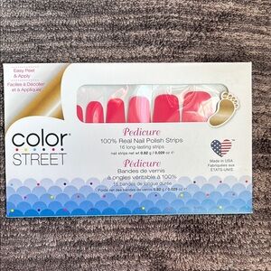 Color Street Pink Pedicure Nail Polish Strips